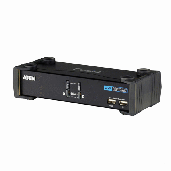 ATEN CS1762A KVM Switch DVI, USB, Audio, USB-Hub, 2 Ports KVM-Switch, DVI